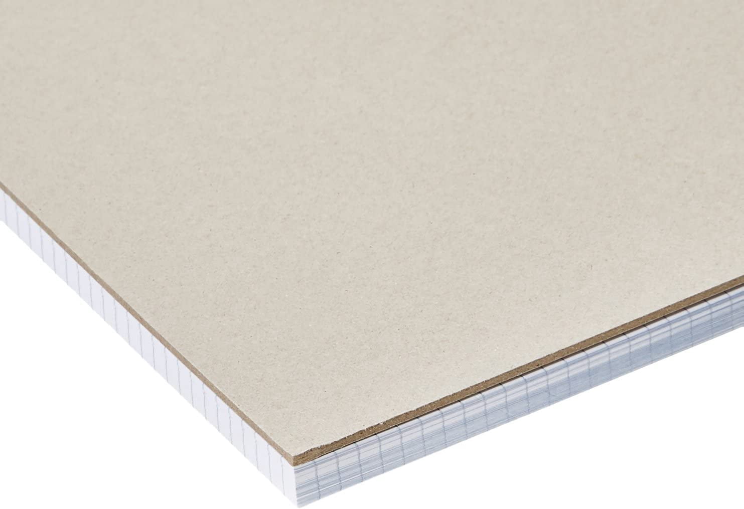Quad-Ruled Graph Paper Pad with Sturdy Back, Perforated, 8.5" x 11.75", White, 100 Sheets/Pad, 2-Pack