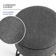 thumbnail image 6 of Hearth & Harbor Round Ottoman with Storage, Luxurious Foot Stool and Chic Vanity Stool with Storage, Elegant Boucle Grey, 6 of 8