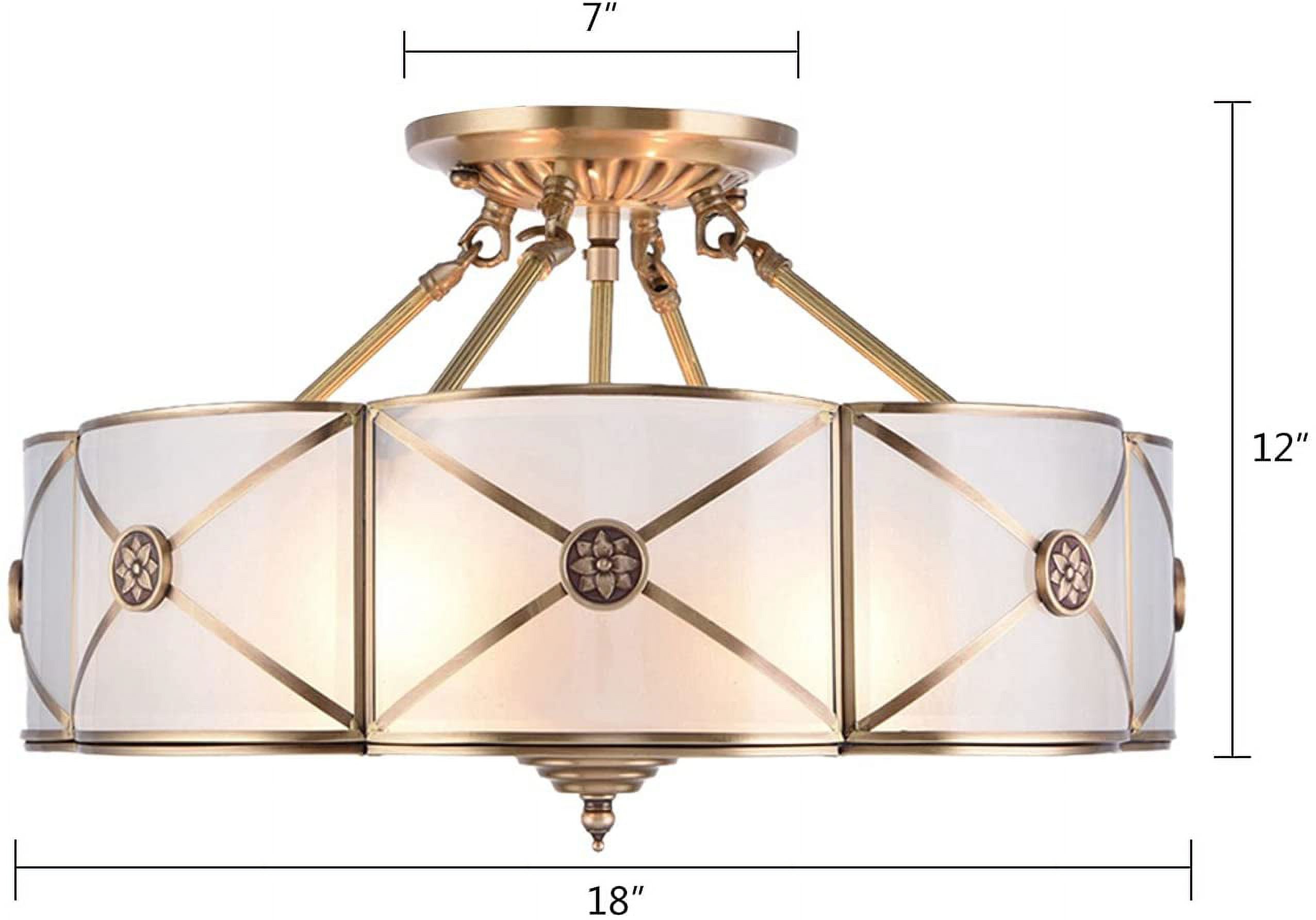 DENEST 4 Light Tiffany Style Chandelier Ceiling Stained Glass Pendant Lamp Hanging Light