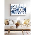 thumbnail image 4 of White Blue Floral Wall Art for Living Room,Canvas Picture Wall Decor for Bathroom Bedroom,Elegant Leaves Spring Flowers Painting Artwork for Office Kitchen Hallway Dining Room Home Decor 16"x20", 4 of 8