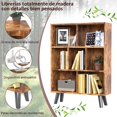 thumbnail image 4 of SIMPLE ESPACIO Cube Librero, 3 Capas 7 Celdas Estante Organizador con Patas, Librero Organizador Grande, Librero Minimalista Adecuado para Dormitorio, Sala de Estar, Oficina Esperar(Madera Vintage), 4 of 7