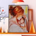 thumbnail image 3 of Pintura acrílica por números DIY madre hijo dibujo pintado a mano cuadros de pared Tmvgtek decoración de arte en el hogar, 3 of 9