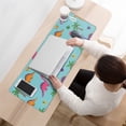 thumbnail image 3 of Long Mouse Pads for Desk,Light Blue Dinosaur Palm Pattern Desk Mats on Top Of Desks, Desk Mouse Pad Extra Large with 3mm Non-Slip Base and Stitched Edge for Gaming,Office,Work,Home 31.5"x11.8", 3 of 6