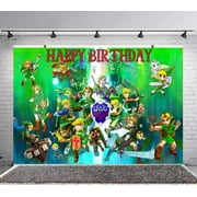 Zelda Backdrop Banner Party Supplies Poster Movie Theme Background for Photography Kids Birthday Decorations