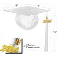 thumbnail image 4 of Misscom Unisex Shiny Graduation Cap Gown 2025 Year Charm Tassel Set for Middle High School and Bachelor, 4 of 6