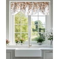 thumbnail image 2 of Autumn Plant Tie Up Valances Curtain, Adjustable Kitchen Vintage Eucalyptus Leaves Valances for Windows Decor, Rod Pocket Short Curtains Set for Bedroom/Bathroom, 42"x12", 2 of 8