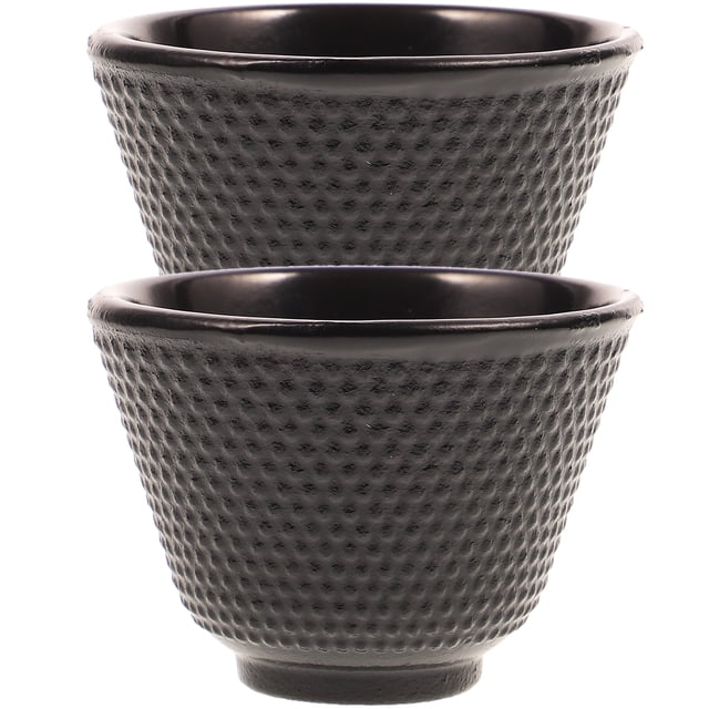 2 piezas de hierro fundido tazas de té estilo retro tazas de té hogar kung fu uteware