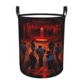 thumbnail image 1 of Cesta de almacenamiento grande Stranger Things, cesto para ropa sucia, baño, decoración del hogar, cesto de almacenamiento redondo plegable, cesto para ropa para niños y niñas, cajas, ropa S, 1 of 8
