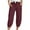 117-Red, variant on LIIPEE Casual Pants For Women Solid Color Elastic High Waist Drawstring Mid-Calf Sports Trousers Pants With Pockets Female Stylish Office Attire Pants,Beige,L