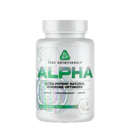 Core Nutritionals Alpha Platinum Ultra-Potent Natural Hormone Optimizer, Anabolic Testosterone Booster and Estrogen Blocker, (56 Capsules)
