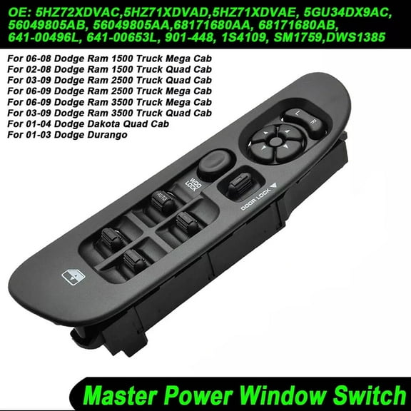 for 2002-2010 Dodge Ram 1500 2500 3500 4500 Master Power Window Switch and Bezel