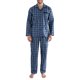 thumbnail image 4 of GÖTZBURG Pijama de hombre - largo, abotonado, algodón, estampado Azul/Blanco 3XL (XXX-Large), 4 of 5