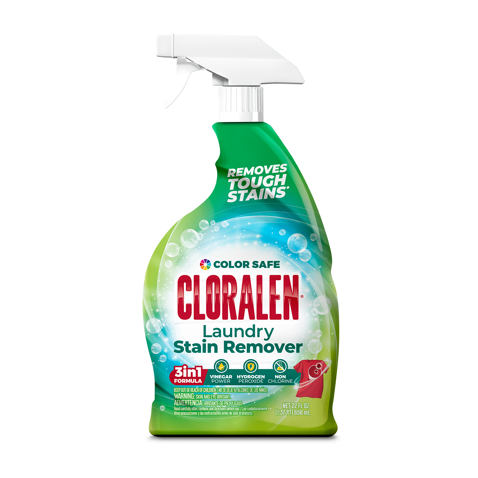 (8 pack) Cloralen Laundry Stain Remover Trigger 22 Oz