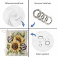 thumbnail image 5 of Sunflower Bathroom Shower Curtains with 12 Hooks Polyester Waterproof Shower Curtain for Stalls and Bathtubs Rustic Spring Floral Summer Leaf Green Decorative Bathroom Privacy Curtain 36x72 Inches, 5 of 8