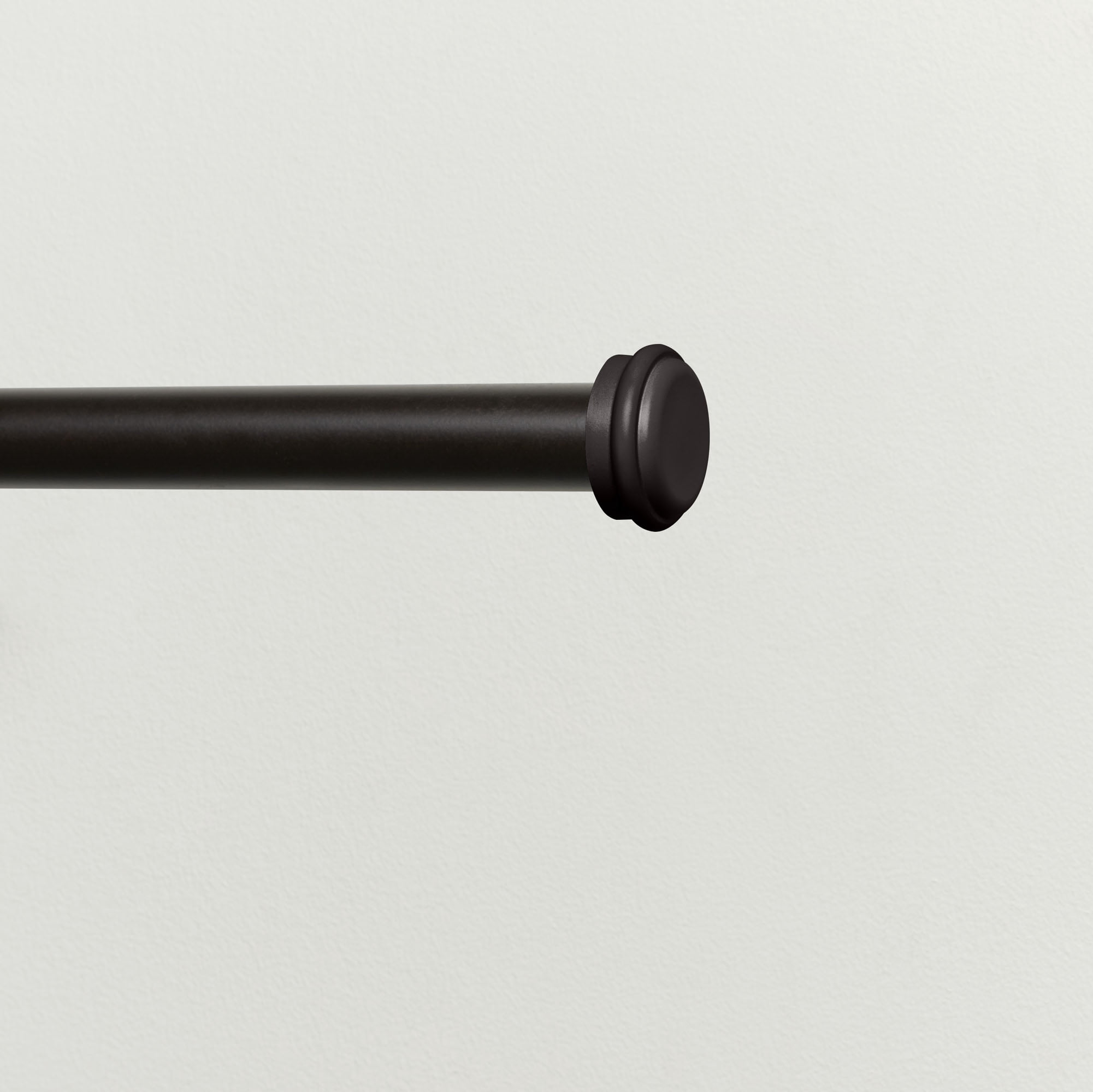 EXCLUSIVE HOME Topper 1" Curtain Rod and Coordinating Finial Set, Matte Bronze, Adjustable 66"-120"