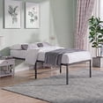 thumbnail image 3 of EDX 16 Inch High Clearance Metal Platform Bed Frame with Steel Slats, Large Under Bed Storage, No Box Spring Needed, Noise Free, Easy Assembly, Twin-XL, 3 of 9