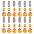 thumbnail image 1 of Uxcell 12-Pack Pesos para Manteles, Pesos de Cubierta de Mesa de Cristal con Clips Metálicos para Decoración/Picnic, Sujetadores de Manteles de Prismas [Naranja], 1 of 6