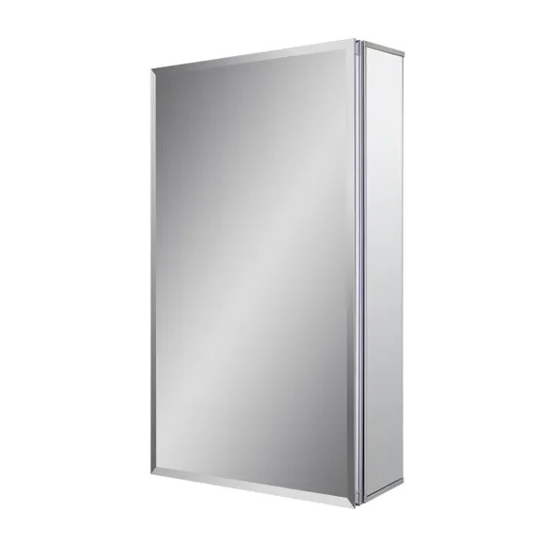 Fundin Aluminum Medicine Cabinet with Beveled Edge Double Sided Mirror ...
