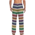 thumbnail image 2 of GZHJMY Mexican Serape Pajama Pants for Men, Lounge Pants Lightweight Men Pajama Bottoms with Drawstring Pockets, Christmas New Year Birthday Gifts, Small, 2 of 6