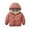 Peanut Red Pink, variant on Esaierrr Toddler Kids Boys Girls Hooded Down Cotton Jacket for 2-7Y Solid Colour Warm Cotton Coats Cotton Coat Tops Autumn Winter