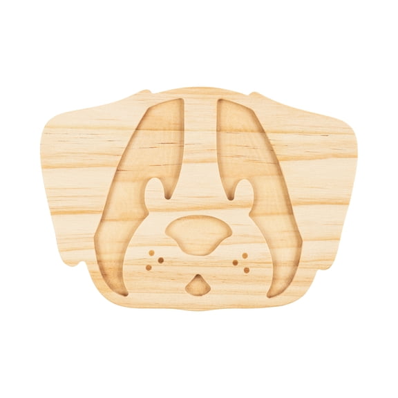 Hello Hobby Wooden Dog Craft Shape, Unfinished Wood, 3.5" x 4", 1 Count