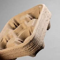 TEHAUX Khaki Paper Pulp Cup Tray Portable Lightweight Disposable Drink Holder for Picnic Outdoor Use