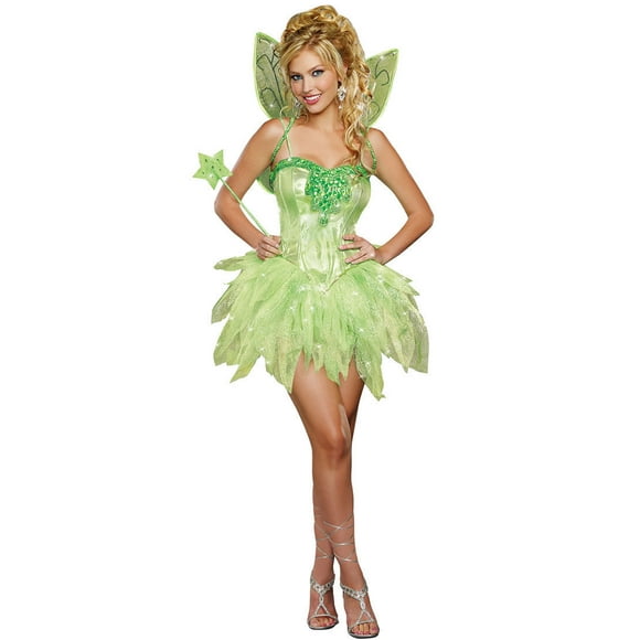 Dreamgirl Fairy-Licious Adult Women's Costume Sweet Green Tinkerbell Style SM-XL