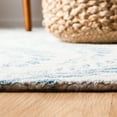 thumbnail image 4 of SAFAVIEH Micro-Loop Daffodil Leaves Area Rug, Ivory/Blue, 5' x 5' Square, 4 of 10