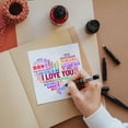 thumbnail image 2 of Sellos transparentes de silicona con texto "Te amo" para hacer tarjetas, palabras de San Valentín, sellos transparentes, 2 of 6