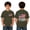 Army Green, variant on Boys Patriotic T-Shirt USA Flag 250 Years of Freedom Double-Sided Print Tee Kids Independence Day Top 1-13 Years