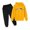 Yellow, variant on City Letter Printed Hoodie Set for Kids, Boys' 2-Piece Athletic Tracksuit with Los Angeles Graphic, Hooded Sweatshirt and Jogger Sweatpants