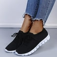 thumbnail image 4 of Espadrilles Compensées en Maille Confortables pour Femmes Dames Mode Respirantes à Lacets, 4 of 9