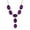 Purple, variant on 1928 Jewelry Jeweltones Silver-Tone Crystal Oval Faceted Drop Y-Shaped Necklace For Women 15" + 3" Extender