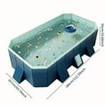thumbnail image 4 of Montary Foldable Swimming Pool Non-Inflatable, Portable Family & Pets Outdoor Use 112x65x19 Inch, 4 of 13