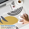 thumbnail image 4 of Long Mouse Pads for Desk,Orange Boho Geometric and Plant Pattern Desk Mats on Top Of Desks, Desk Mouse Pad Extra Large with 3mm Non-Slip Base and Stitched Edge for Gaming,Office,Work,Home 35.4"x15.7", 4 of 6