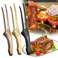 thumbnail image 1 of Xihbxyly Pinzas para Barbacoa, Acero Inoxidable Apto para Uso Alimentario, Agarre Resistente Al Calor, Resistentes a La Oxidación, Diseño Elegante, Versátiles para El Hogar o El Restaurante, para Asa, 1 of 5