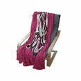 thumbnail image 4 of Kiss Me Soft Flannel Fleece Throw Blanket, Modern Hand Drawn Brush Calligraphy Words with Pink Shade Backdrop, Cozy Plush for Indoor and Outdoor Use, 60" x 80", Hot Pink Black and White, by Ambesonne, 4 of 6