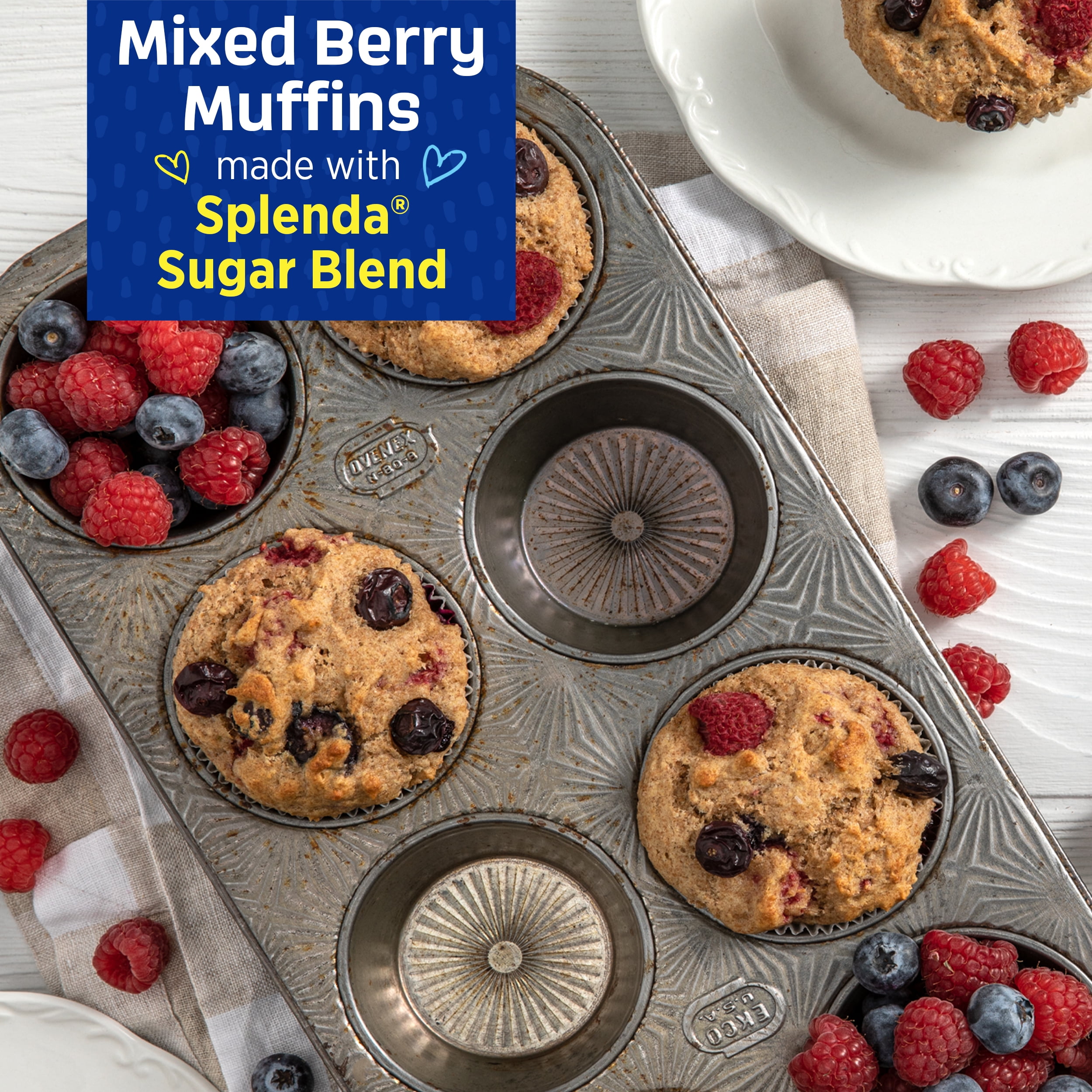 (4 pack) Splenda Sweetener with Sugar Baking Blend (2 lb) Resealable Pouch