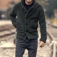 thumbnail image 2 of Men's Slim Fit Casual Jacket Stand Up Collar Solid Color Wool Blend Coat Fashion Outwear Lightweight Comfortable, 2 of 2