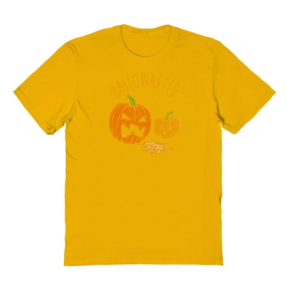 Halloween Hallo Wasted Graphic Gold Men's Cotton T-Shirt
