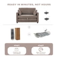 thumbnail image 3 of GAOHAPY 52" Loveseat Sleeper Sofa Bed,2 in 1 Convertible Floor Sofa Bed for Small Spaces,Pull Out Couch with Deep Seat,2 Pillows and Solid Frame Floor Couch for Living Room,Apartment, 3 of 9