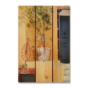Day Dream HQ RB1624 16 x 24 in. Red Bicycle Inside & Outside Cedar Wall Art
