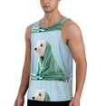 thumbnail image 2 of Picia Dog Wrapped in Towel Printed Men’s Performance Tank, Men's Workout Tank Top Moisture-Wicking Tank Top Muscle tee, Breathable Workout Shirt-Medium, 2 of 7
