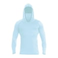 thumbnail image 4 of Stamzod Lightweight Hoodie Men Summer Solid Color Hiking Camping Fishing Hoodie with Mask Casual Loose Plus Size Sun Protection Shirts for Men Blue XXXL, 4 of 5