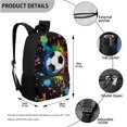 thumbnail image 3 of Jeiento Football Backpack and Lunch Box Set for Boys 7-10 10-12 School Bags Elementary Bookbag with Lunch Bag Pencil Case Splash Ink Middle Preschool Bagpack Kids Girls Daycare Rucksack Satchel, 3 of 7
