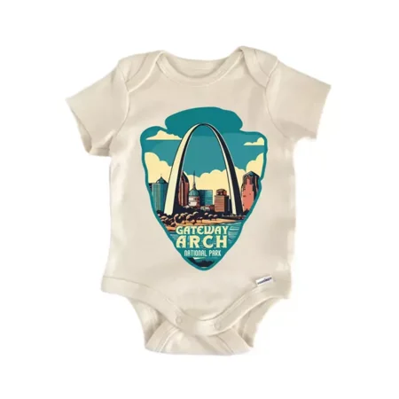 Gateway Arch National Park Baby Boy Girl Clothes Infant Bodysuit Cute Newborn Cute Baby Onesie, BABY BODYSUIT LAT 4424