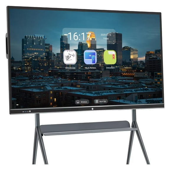 JYXOIHUB Smart TVs, 86'' 4K UHD Interactive Whiteboard, All in One Smartboard for Office, Digital Smart Whiteboard Built in Dual System for Classroom