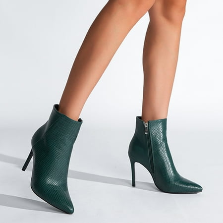 

Midewhik Boots For Women Ankle Boots Pointed Toe Temperament Short Boots Leather Boots Single Boots Shoes