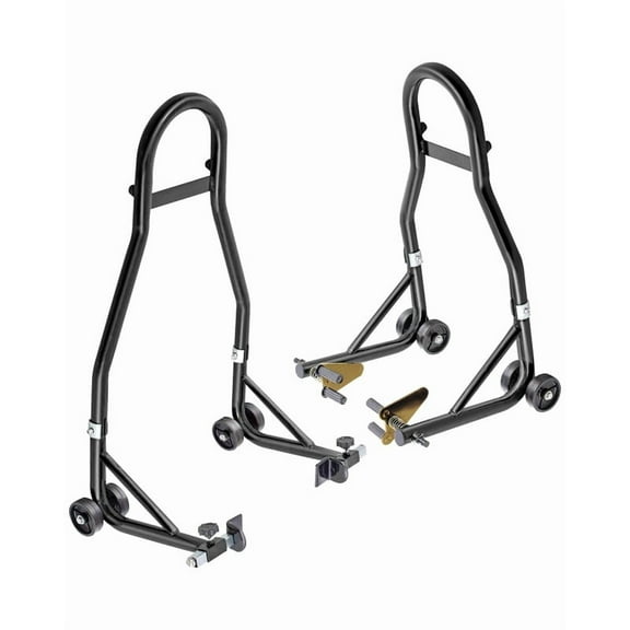 Towallmark 900lbs Motorcycle Stand, Motorcycle Lift Stand, Motorcycle Rear Stand, Front and Rear Combo Compatible with Yamaha Honda Kawasaki Suzuki BMW, Black