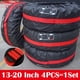 thumbnail image 2 of 1 unidad, 4 Uds., funda de cubierta de neumático de repuesto para coche, bolsas de almacenamiento de neumáticos de rueda de coche de poliéster, accesorios para neumáticos de vehículos, estilo Protector a prueba de polvo Tan Jianjun  unisex, 2 of 2